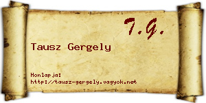 Tausz Gergely névjegykártya
