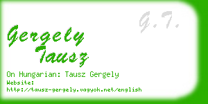 gergely tausz business card